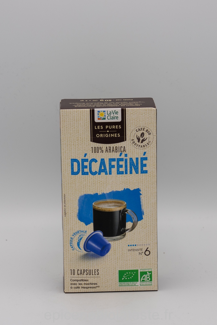 Capsule Cafe Decafeine X 10 - Magasin Bio à La Teste De Buch - La Vie Claire