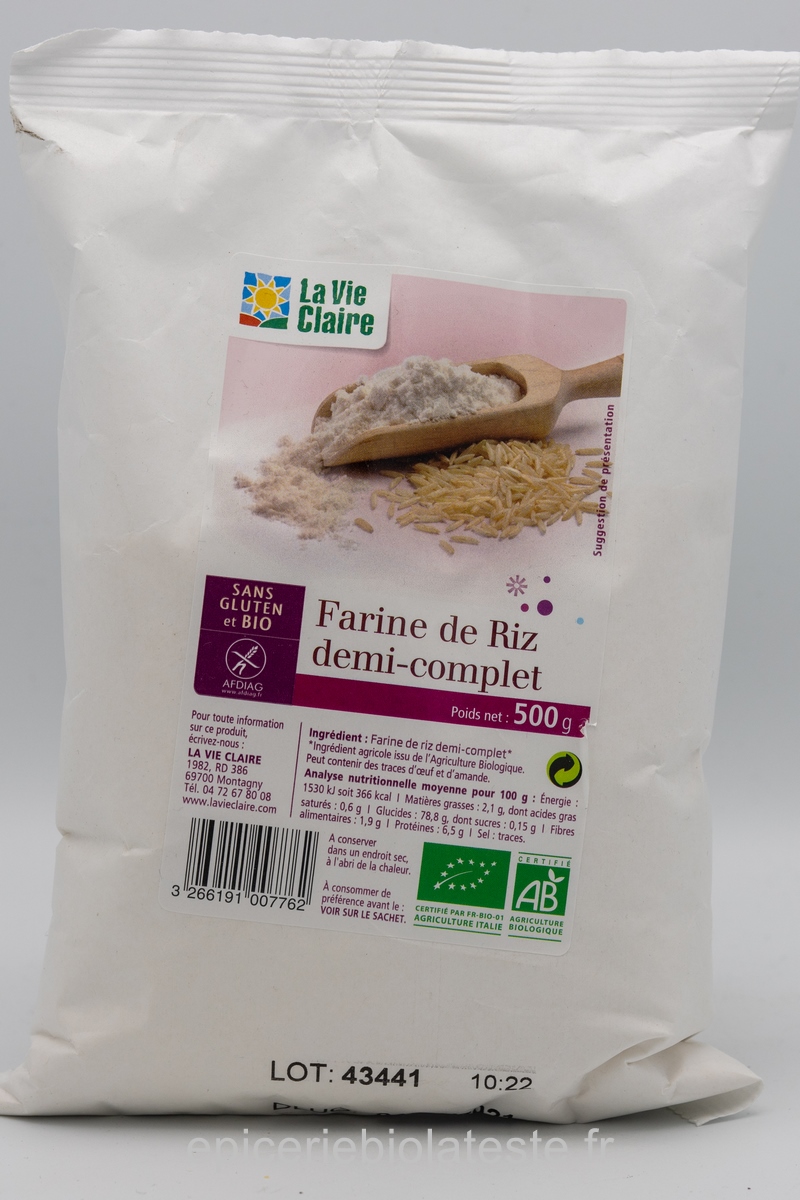 Farine de riz semi-complète (500gr)