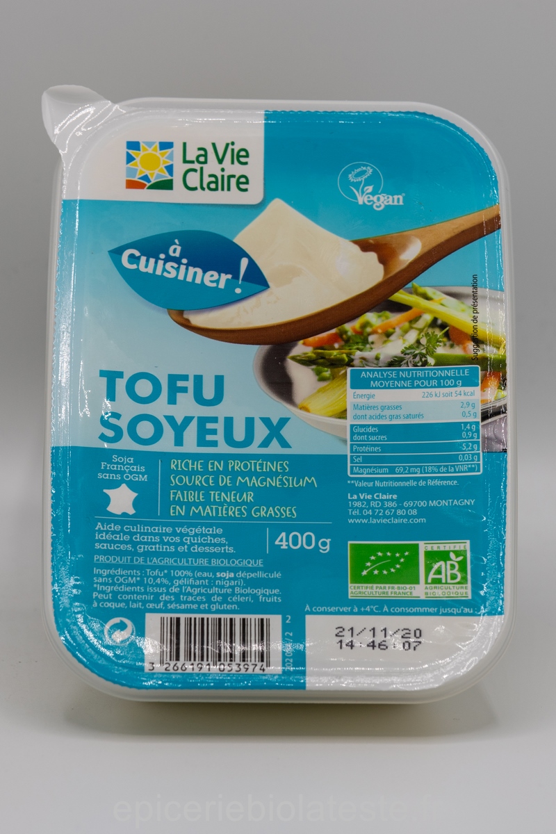 Tofu Soyeux 100% France - Magasin Bio à La Teste De Buch - La Vie Claire